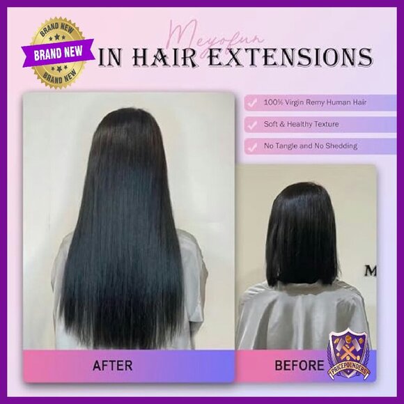 20 Inch Real Human Hair Clip In Extensions 8pc Set Straight Remy